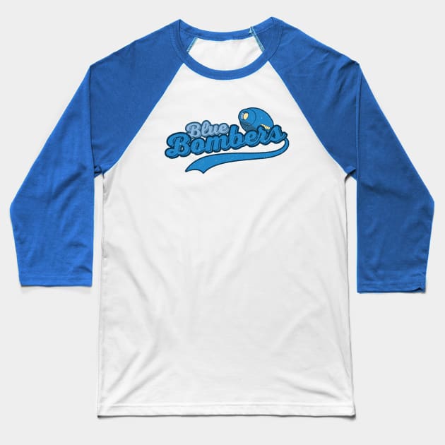 Blue Bomber Baseball T-Shirt by TheHookshot